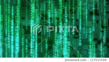 Image of digital data processing and binary coding 117015509