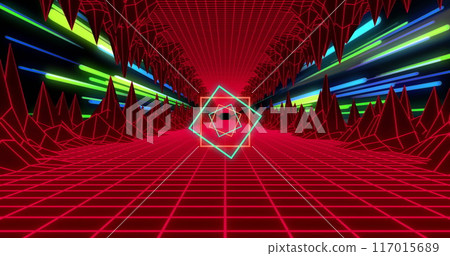 Image of image game screen with neon metaverse patten on black background Image of image game screen with neon metaverse patten on black background 117015689