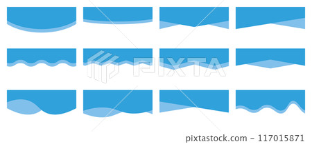 Dividers shapes template blue overlapping dividers shapes abstract shapes set 117015871