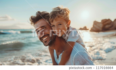 Father and Son Activities Together Concept Father's Day Bonding Father and Son Activities Together Concept Father's Day Bonding 117016664