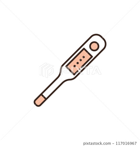 Simple illustration of a thermometer Simple illustration of a thermometer 117016967