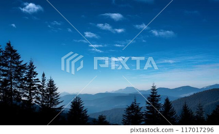 [Beautiful scenery] Mountains reflected in the lake 117017296