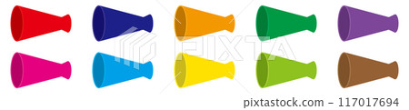 Megaphone colorful illustration icon set vector 117017694