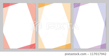 Geometric frame vertical red yellow purple set Geometric frame vertical red yellow purple set 117017942