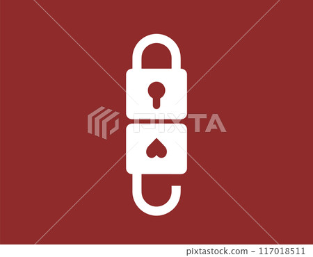 Lockpad with different key hole heart shape 117018511
