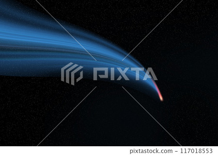 Space digital art comet in outer space concept series  117018553