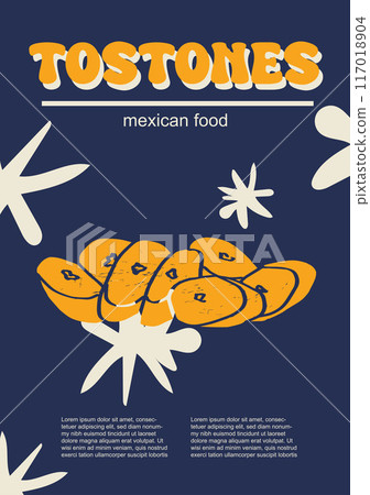 Mexican food set vector illustration. Engraved tostones, bundle of traditional dishes, homemade and restaurant dinner dishes and sauces cooking in cuisine of Mexico Mexican food set vector illustration. Engraved tostones, bundle of traditional dishes, homemade and restaurant dinner dishes and sauces cooking in cuisine of Mexico 117018904