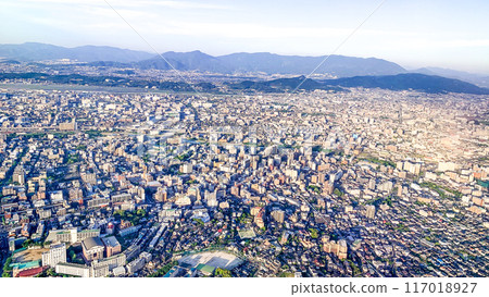 從福岡上空拍攝的空拍照片 117018927