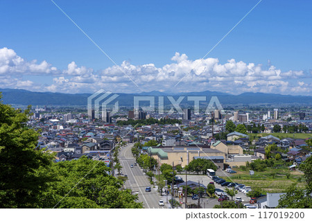 View of Aizuwakamatsu city from Sazaedo 117019200