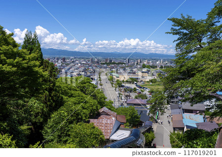 View of Aizuwakamatsu city from Sazaedo View of Aizuwakamatsu city from Sazaedo 117019201