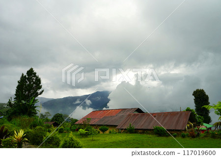 Beautiful Scenic Natural view of Nature from Lungchok at East Sikkim 117019600
