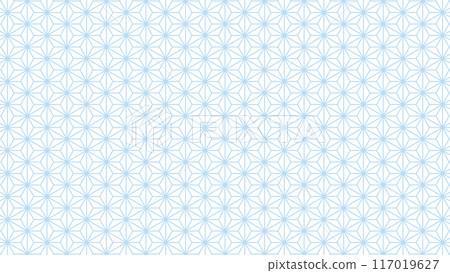 Asanoha background light blue simple Japanese pattern 117019627