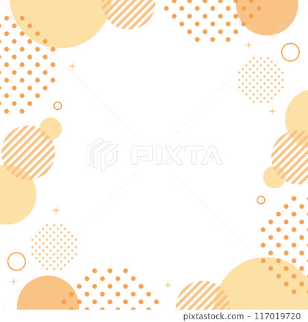 Orange polka dot geometric and glitter frame square Orange polka dot geometric and glitter frame square 117019720