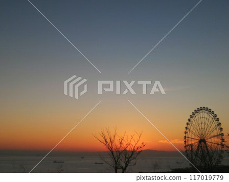 美麗的暮色天空 美麗的暮色天空 117019779