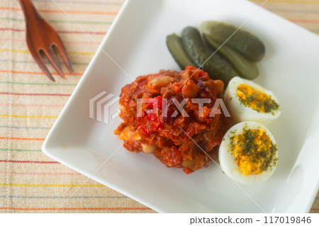 Nutritionally balanced chili con carne 117019846