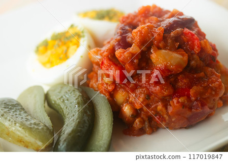 Nutritionally balanced chili con carne 117019847