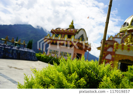 Blur View of Siddivinayak Temple at Rhenak, Sikkim 117019857