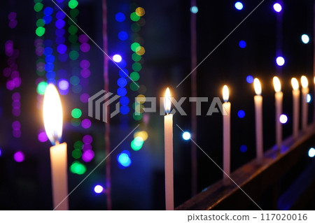 Candle background during night at Diwali Candle background during night at Diwali 117020016