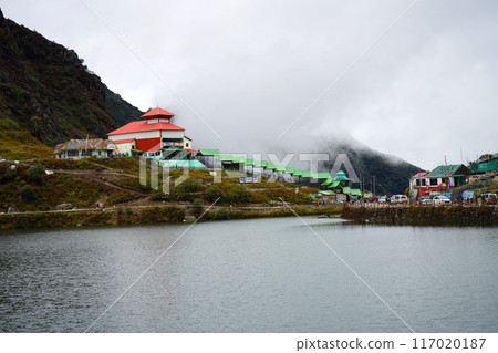 Changu lake Panoramic view with beautiful nature Changu lake Panoramic view with beautiful nature 117020187
