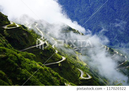 Cloud formation in Zig Zag road in Old Silk Route East Sikkim Cloud formation in Zig Zag road in Old Silk Route East Sikkim 117020322