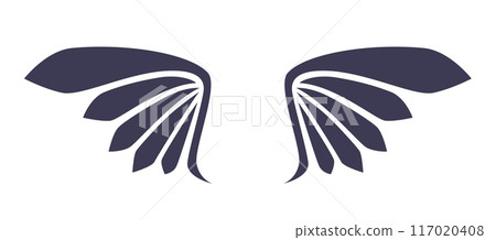 Simple Vector Wings Design isolated 117020408