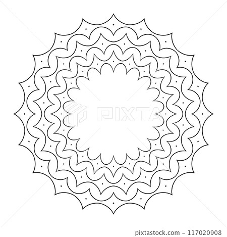 Radial Circular Geometric Pattern. Decorative Circle Design Element. Radial Circular Geometric Pattern. Decorative Circle Design Element. 117020908