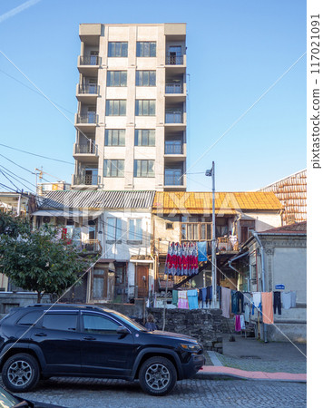 Urban environment. Street photo. Streets of Batumi. Batumi architecture. 117021091