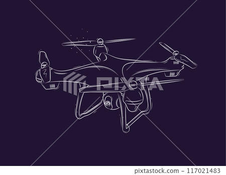 Quadcopter for photo and video shooting blue 117021483