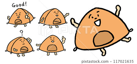 Cute tent character material for camping 117021635