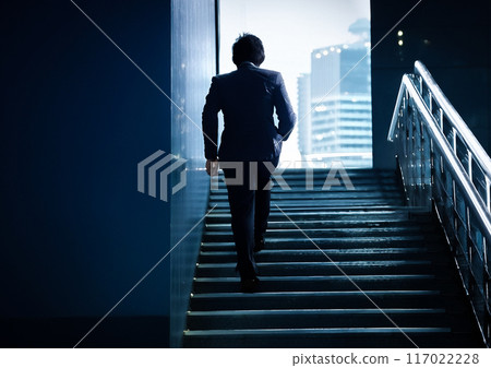 Businessman and step up 117022228