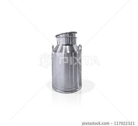 Milk container. Stainless steel bucket. Packaging for design. Milk container. Stainless steel bucket. Packaging for design. 117022321