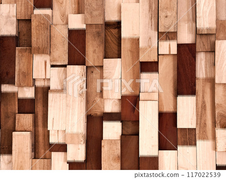 Wooden wall, wooden background for making backgrounds and adding text. 117022539