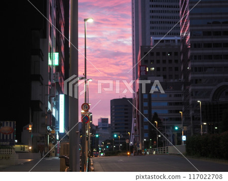 Morning glow at Narikozaka in Shinjuku Morning glow at Narikozaka in Shinjuku 117022708
