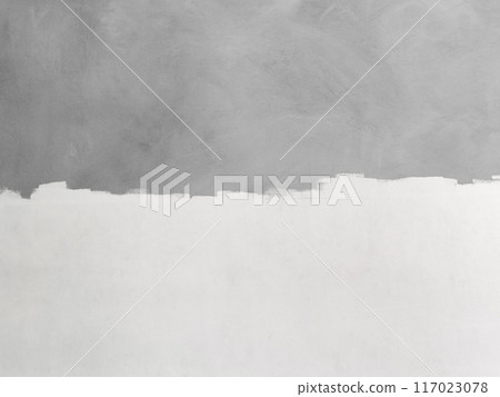 Painted white grunge half cement wall texture background Painted white grunge half cement wall texture background 117023078