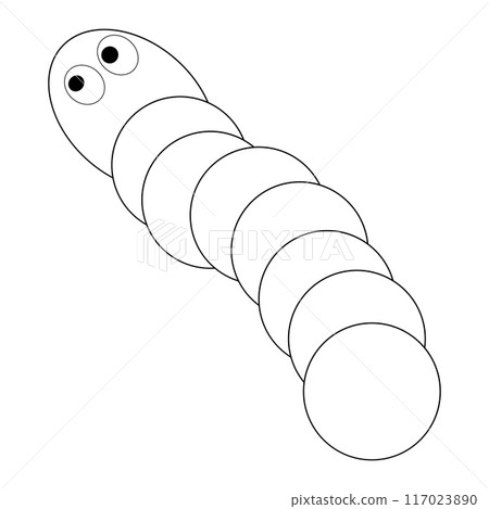 Cute Worm Coloring Page for Kids Cute Worm Coloring Page for Kids 117023890