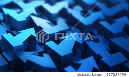 Blue Arrows of Business Sale Growth and Success Generative AI 117024069