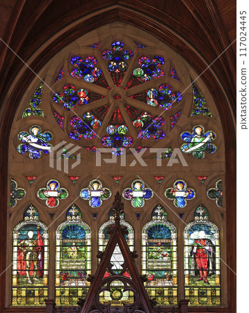 Memorial Hall stained glass. The hall was conceived as a memorial to Harvard graduates who fought for the Union cause in the Civil War, is a notable example of the university's rich historical and arc Memorial Hall stained glass. The hall was conceived as a memorial to Harvard graduates who fought for the Union cause in the Civil War, is a notable example of the university's rich historical and arc 117024445
