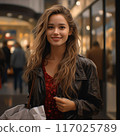 Beautiful woman enjoying shopping 117025789