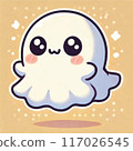 A cute mascot-style ghost 117026545
