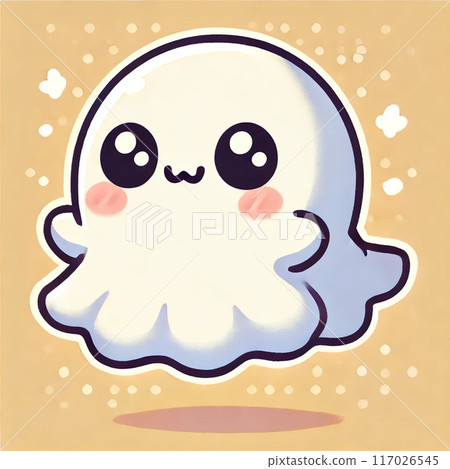 A cute mascot-style ghost 117026545
