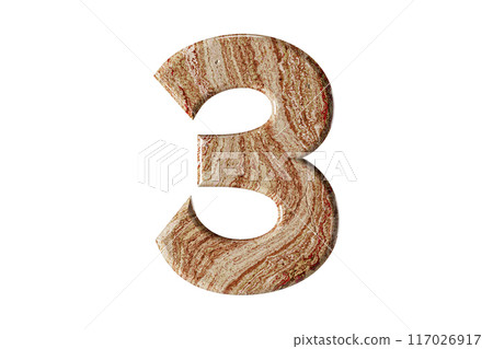 Digit sculpted from warm-toned marble, stands tall and elegant, a symbol of resilience and refinement. 117026917