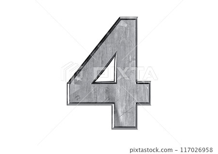Digit made of metal 117026958