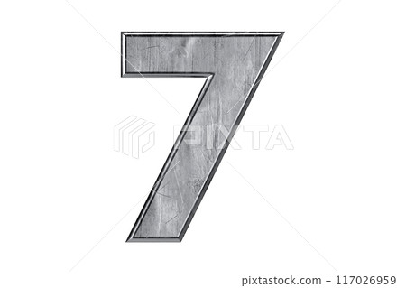 Digit made of metal 117026959