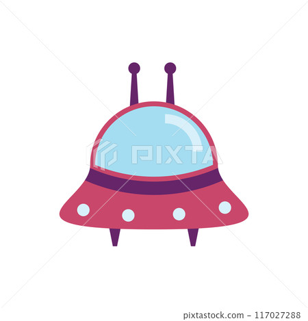 UFO Spaceship illustration icon 117027288