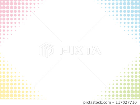 Halftone background frame simple colorful geometric 117027710