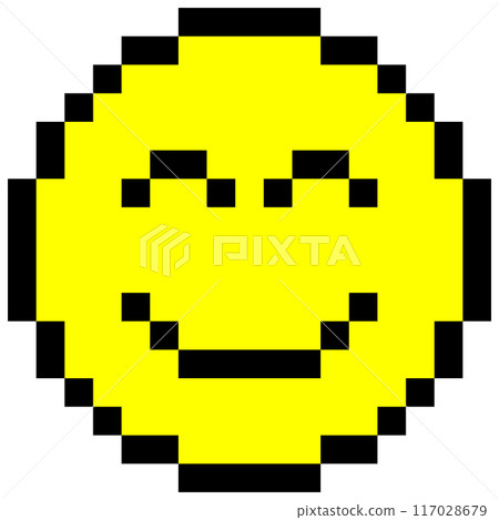 A cute and playful pixelated smiley face A cute and playful pixelated smiley face 117028679