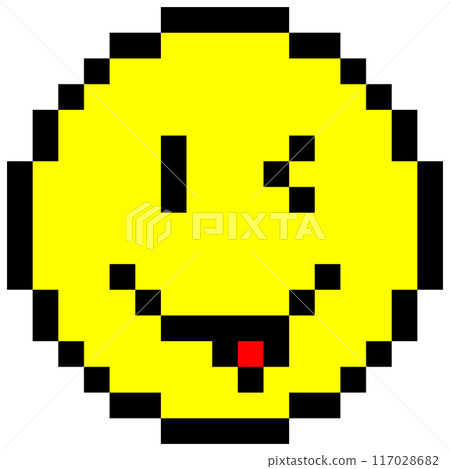 A cute and playful pixelated smiley face A cute and playful pixelated smiley face 117028682
