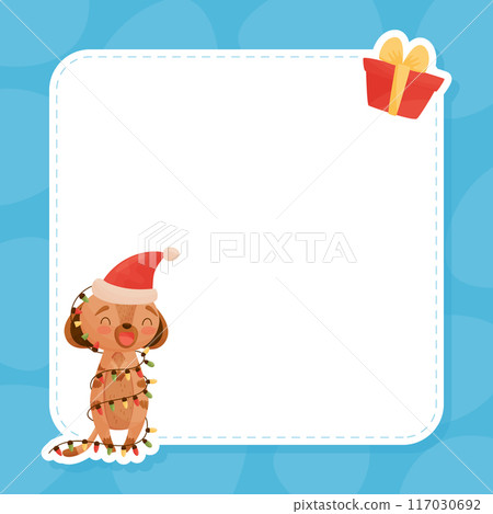 Meerkat Cute Animal Empty Note and Reminder Card Vector Template 117030692