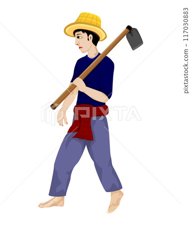 isolated farmer cartoon shape vector design 117030883