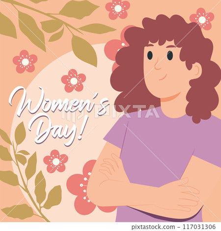 empowered woman character Vector 117031306